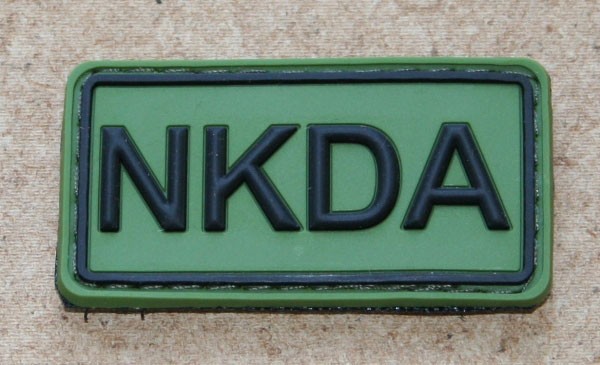 FB NKDA Abzeichen, Gummiabzeichen, oliv-schwarz
