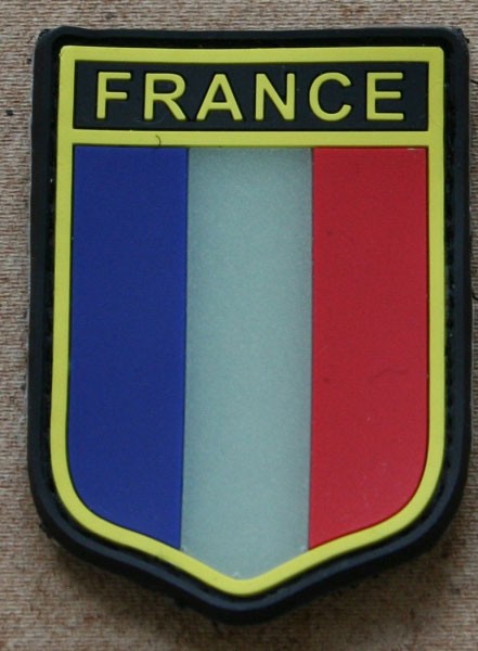 FB Frankreich Wappenform, bunt, Gummiabzeichen