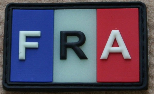 FB Frankreich, bunt, Gummiabzeichen